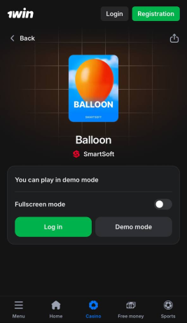 1win Casino-da Balloon oyunu